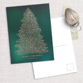Roos Gold Foil geïllustreerd Briefkaart met kerstb