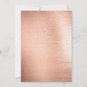 Roos Gold Foil Glitter Engagement Party Kaart (Achterkant)