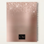 Roos Gold Foil Glitter Monogram Hair en Makeup Planner (Achterkant)
