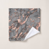 Roos Gold Foil Grey Marble Bath Towel Set Bad Handdoek (Wasdoekje)