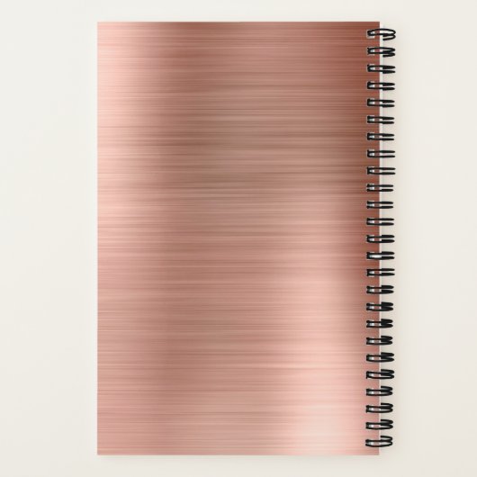 Roos Gold Foil Handtekening Monogram Small to Do L Notitieboek (Achterkant)