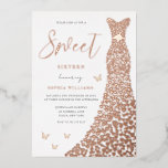 Roos Gold Foil Heart Dress Butterfly Sweet 16 Folie Uitnodiging<br><div class="desc">Roos Gold Foil Heart Dress Butterfly Sweet 16 Folie Uitnodiging Bekijk andere uitnodigingen in onze niche en nestwinkel</div>
