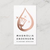 Roos Gold Foil House Cleaning Services Visitekaartje (Voorkant)