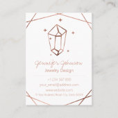 Roos Gold Foil Jewelry Care White Visitekaartje (Voorkant)