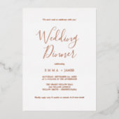 Roos Gold Foil kalligrafie Vrijgezellenfeest Folie Uitnodiging (Voorkant)