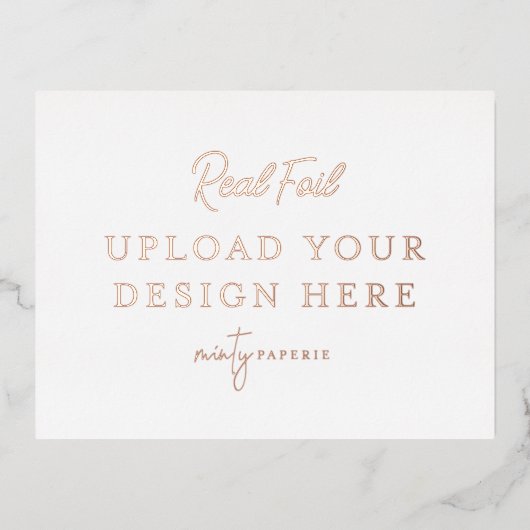 Roos Gold Foil Landscape Briefkaart (Voorkant)