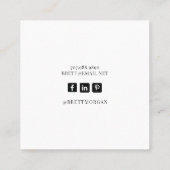 Roos Gold Foil Lips Makeup Artist Vierkante Visitekaartje (Achterkant)