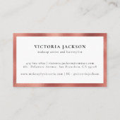 Roos Gold Foil Lips Moderne Elegant White Beauty Visitekaartje (Achterkant)