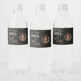 Roos Gold Foil-Look Afstuderen Waterflesetiketten Waterfles Etiket