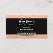 Roos Gold Foil look Makeup Artist Visitekaartje (Achterkant)