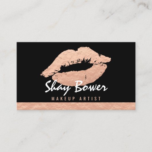 Roos Gold Foil look Makeup Artist Visitekaartje (Voorkant)