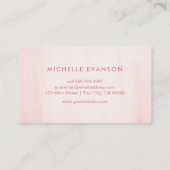 Roos Gold Foil Lotus Flower Blush Pink Visitekaartje (Achterkant)