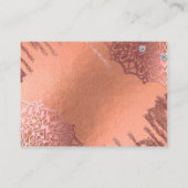 Roos Gold Foil Luxe glam elegant stijlvol RSVP Informatiekaartje (Achterkant)