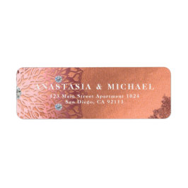 Roos Gold Foil Luxe Glam Elegant Stylish Wedding Etiket