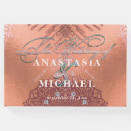 Roos Gold Foil Luxe Glam Elegant Stylish Wedding Gastenboek