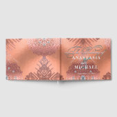 Roos Gold Foil Luxe Glam Elegant Stylish Wedding Gastenboek (Volledig)
