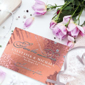 Roos Gold Foil Luxe Glam Elegant Stylish Wedding Save The Date