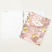 Roos Gold Foil Marble Glam Geometric Monogram Planner (Display)