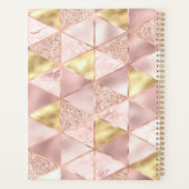 Roos Gold Foil Marble Glam Geometric Monogram Planner (Achterkant)