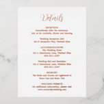 Roos Gold Foil Modern Wedding Enclosure Kaart<br><div class="desc">De gouden folie van het hedendaagse roos de omslagkaart van de  met een eenvoudige en minimalistische lay-out met de kopbal in een elegant kalligrafiemanuscript. Een modern design dat goed past bij elke vorm van bruiloft.</div>