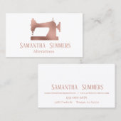 Roos Gold Foil naaimachines Aanpassingsailor Visitekaartje (Voorkant / Achterkant)