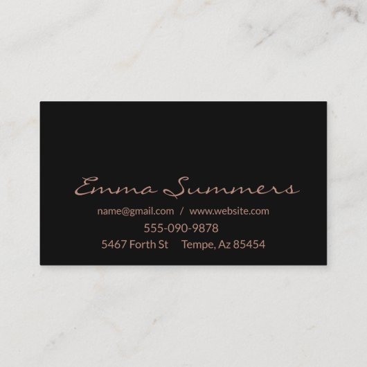 Roos Gold Foil naaimachines Visitekaartje (Achterkant)