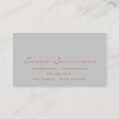 Roos Gold Foil naaimachines Visitekaartje (Achterkant)