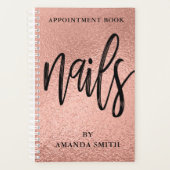 Roos Gold Foil Nails Appointing Book Planner (Voorkant)