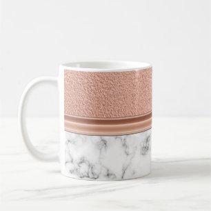 Roos Gold Foil op marmer Koffiemok