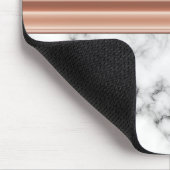 Roos Gold Foil op marmer Muismat (Hoek)