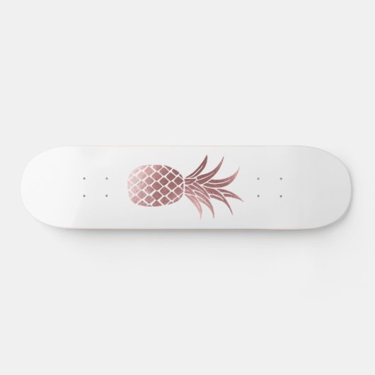Roos Gold Foil Pineappelskateboard Persoonlijk Skateboard (Horizontaal)
