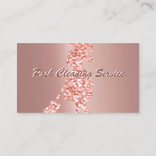 Roos Gold Foil roze Sjabloon Visitekaartje (Achterkant)