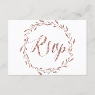 Roos Gold Foil RSVP-kaarten voor weddenschappen RSVP Kaartje