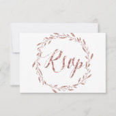 Roos Gold Foil RSVP-kaarten voor weddenschappen RSVP Kaartje (Voorkant)