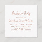Roos Gold Foil & Script Bachelor Party Ticket (Voorkant)