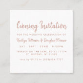 Roos Gold Foil & Script Evening Event Ticket (Voorkant)
