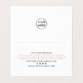 Roos Gold Foil Script Logo Business - Hartelijk da Visitekaartje (Binnenkant ongevouwen)