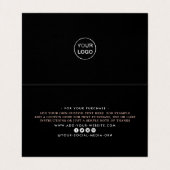 Roos Gold Foil Script Logo Business - Hartelijk da Visitekaartje (Binnenkant ongevouwen)
