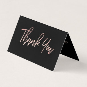 Roos Gold Foil Script Logo Business - Hartelijk da Visitekaartje