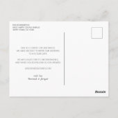 Roos Gold Foil Script Marmeren bruiloft uitstel Briefkaart (Achterkant)