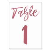 Roos Gold Foil Script Tabel Nummer Kaart (Achterkant)