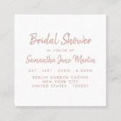 Roos Gold Foil & Script Vrijgezellenfeest Ticket (Voorkant)