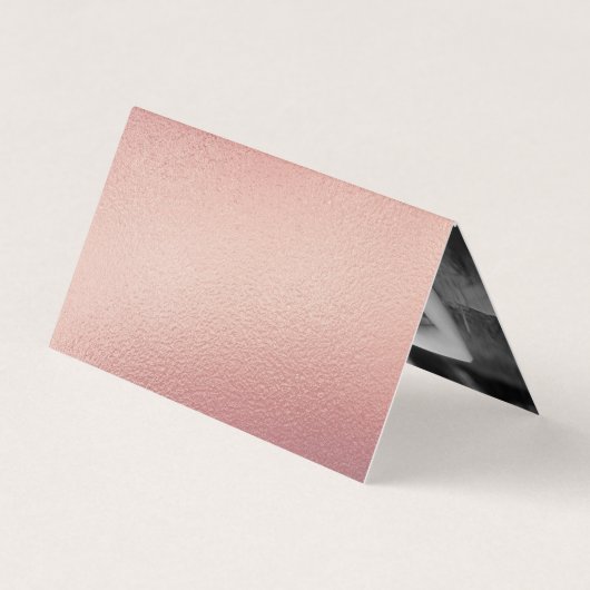 Roos Gold Foil Script Weddenschap Hartelijk dank Visitekaartje (Achterkant)