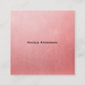 Roos Gold Foil Shine Girly Salon Minimale Grafisch Vierkante Visitekaartje (Voorkant)