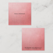 Roos Gold Foil Shine Girly Salon Minimale Grafisch Vierkante Visitekaartje (Voorkant / Achterkant)