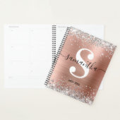 Roos Gold Foil Silver Glitter Style Monogram Planner (Display)