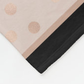 Roos Gold Foil Stippen Chalkboard Monogramal Flora Fleece Deken (Hoek)