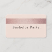 Roos Gold Foil Stripe, Bachelor Party Ticket (Voorkant)