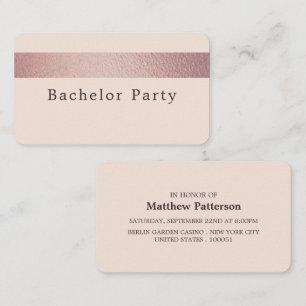 Roos Gold Foil Stripe, Bachelor Party Ticket