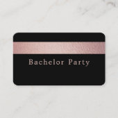 Roos Gold Foil Stripe, Bachelor Party Ticket (Voorkant)